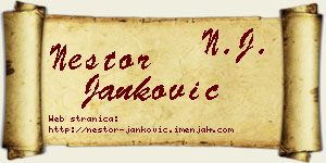 Nestor Janković vizit kartica